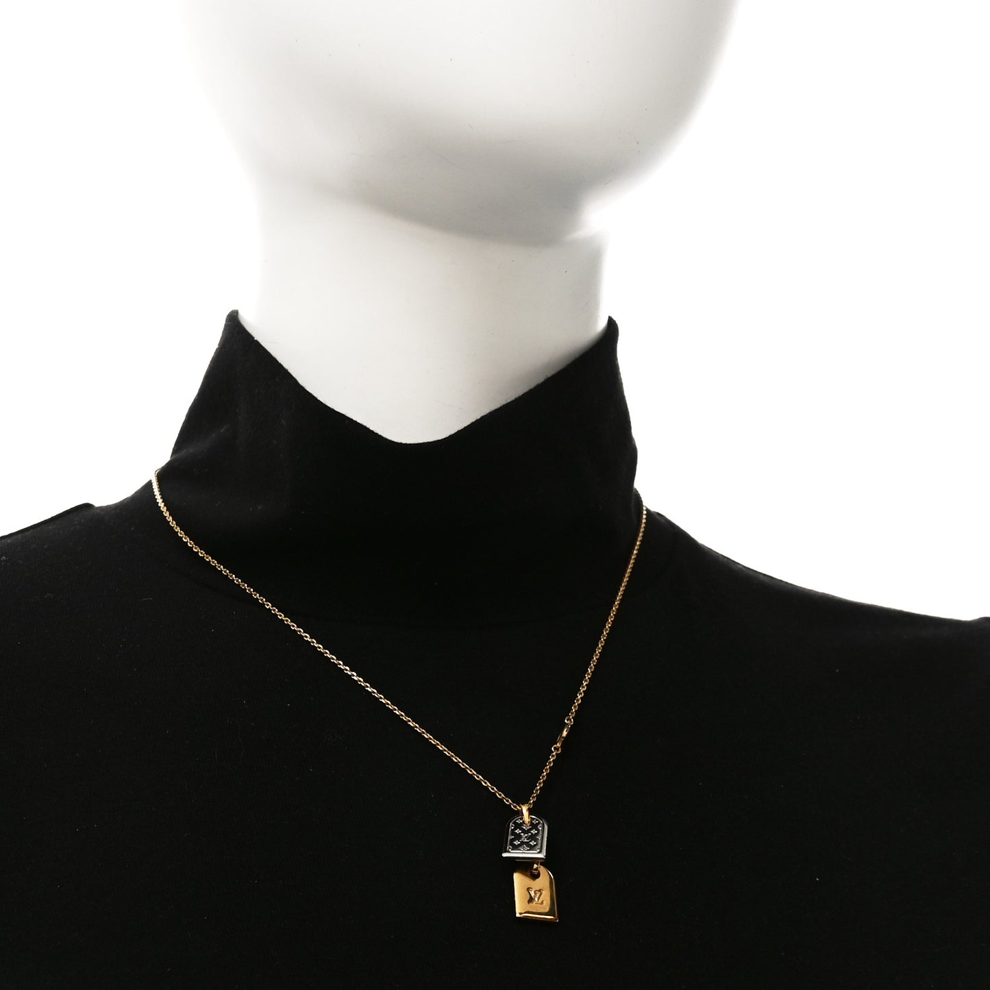 Crystal Precious Nanogram Name Tag Necklace Gold Silver