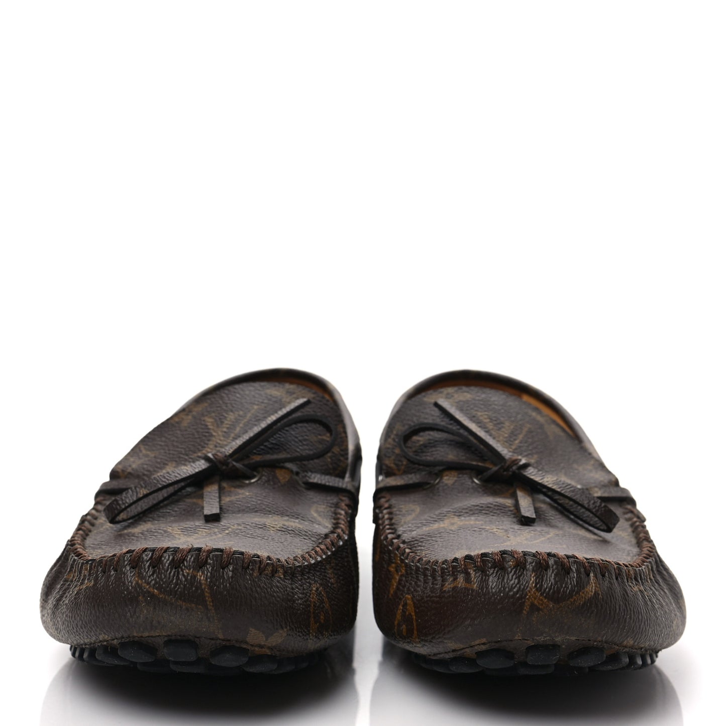 Monogram Mens Arizona Car Shoe Moccasin Loafers 8 Macassar