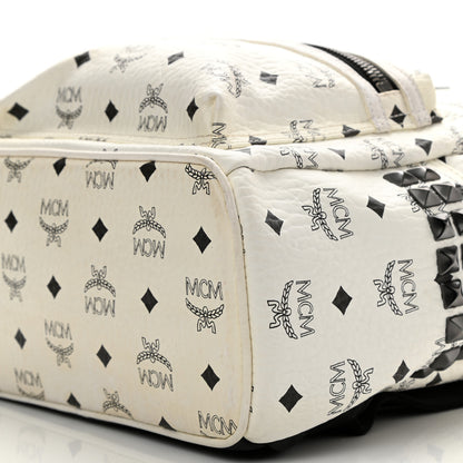 MCM Visetos Small Side Stud Stark Backpack White 12 of 14