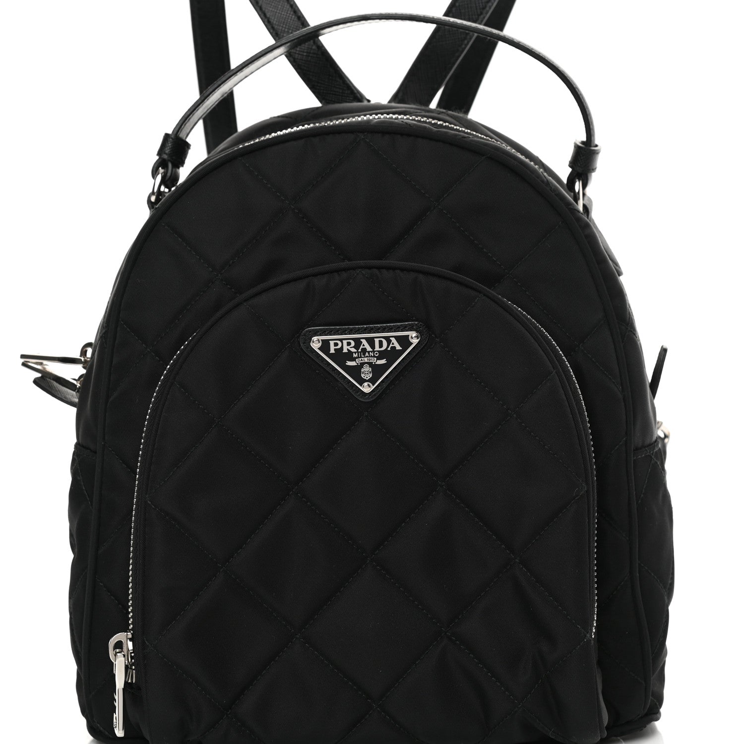 Prada Nylon Tessuto Impuntu Quilted Backpack Black 9 of 12