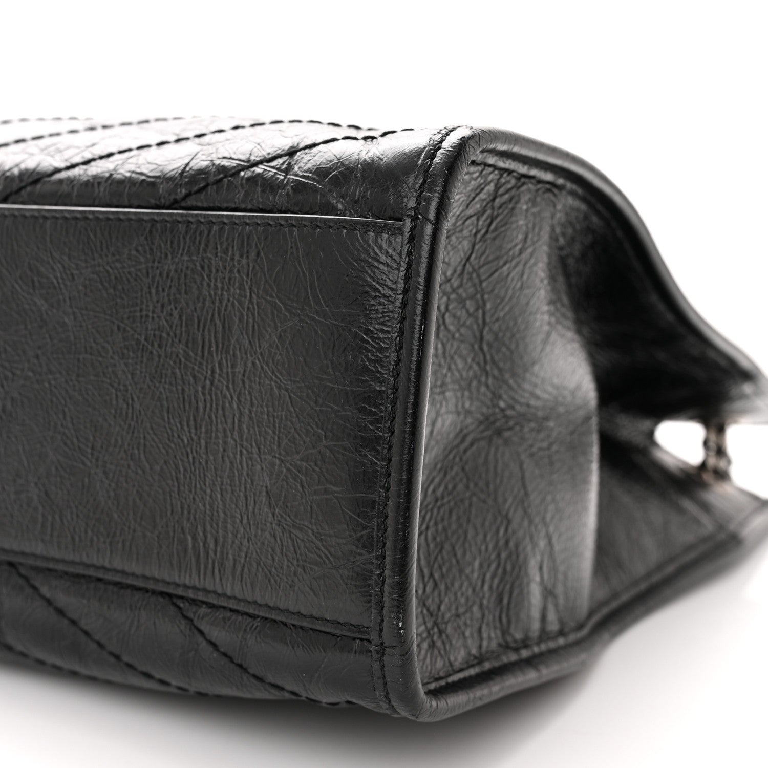 Saint Laurent Crinkled Calfskin Matelasse Monogram Niki Shoulder Bag Black 10 of 12