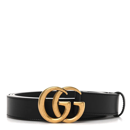 Gucci Moon Calfskin Double G 30mm Belt 120 48 Black 1 of 5
