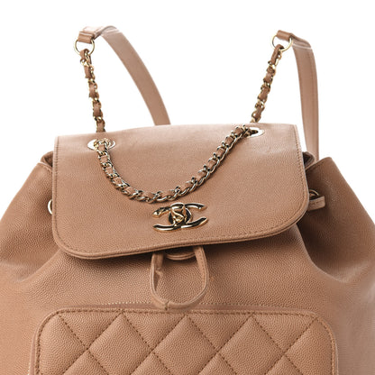 Chanel Caviar Quilted Business Affinity Backpack Beige 10 of 10