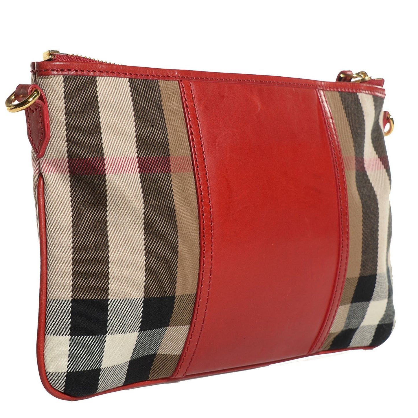 House Check Peyton Crossbody Clutch Bag Military Red