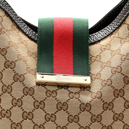 Gucci Monogram Large New Ladies Web Hobo Dark Brown 8 of 10