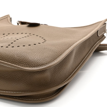 Hermes Taurillon Clemence Evelyne III PM Etoupe 10 of 11