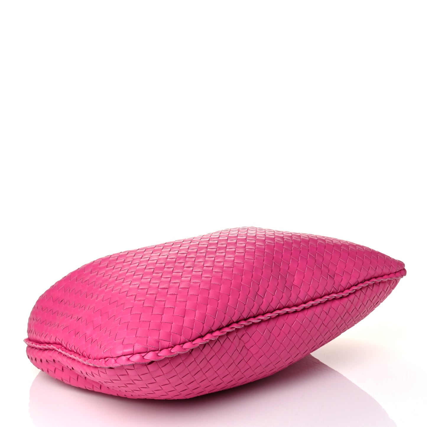 Nappa Intrecciato Large Veneta Hobo Rosa Shock