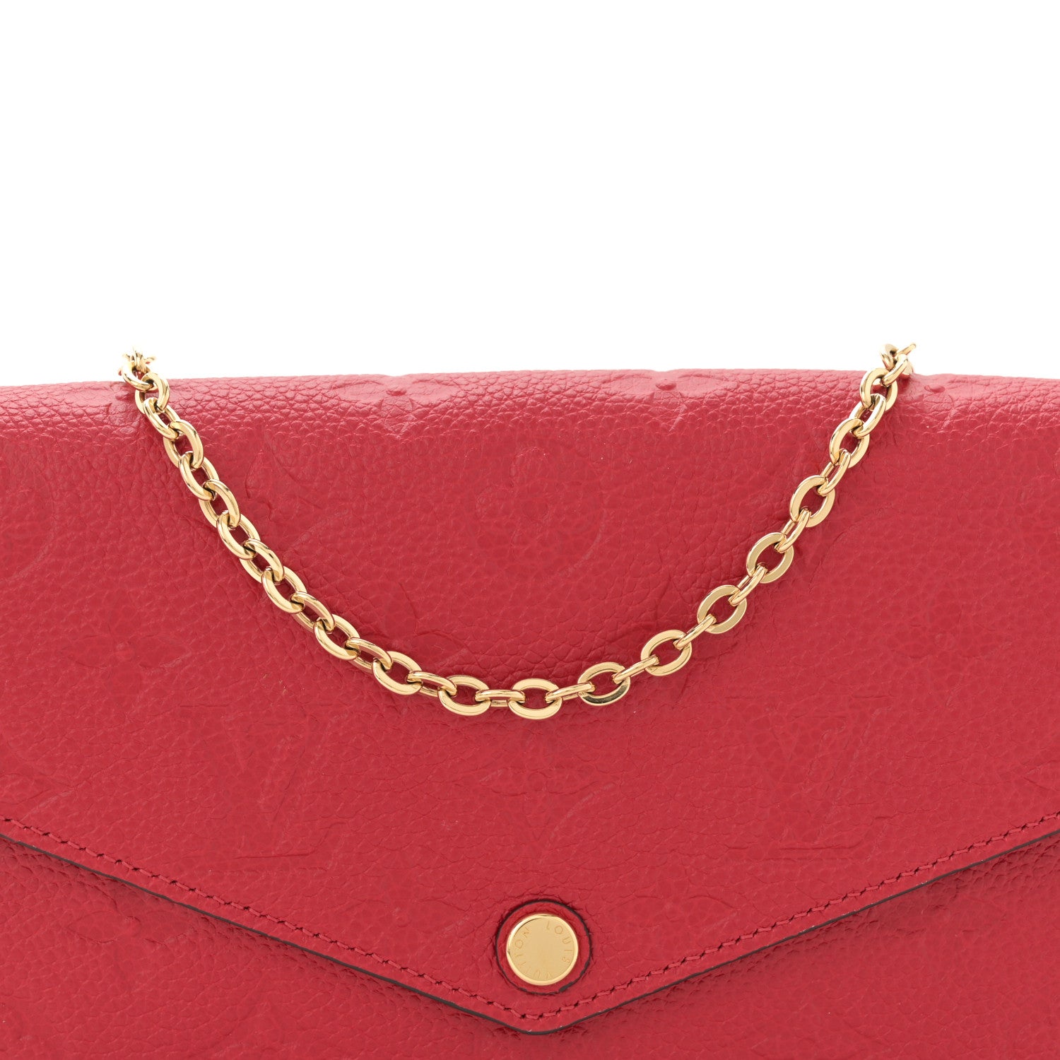 Louis Vuitton Empreinte Pochette Felicie Chain Wallet Scarlet 8 of 10