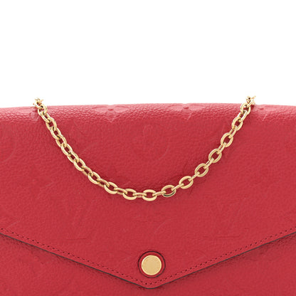Louis Vuitton Empreinte Pochette Felicie Chain Wallet Scarlet 8 of 10