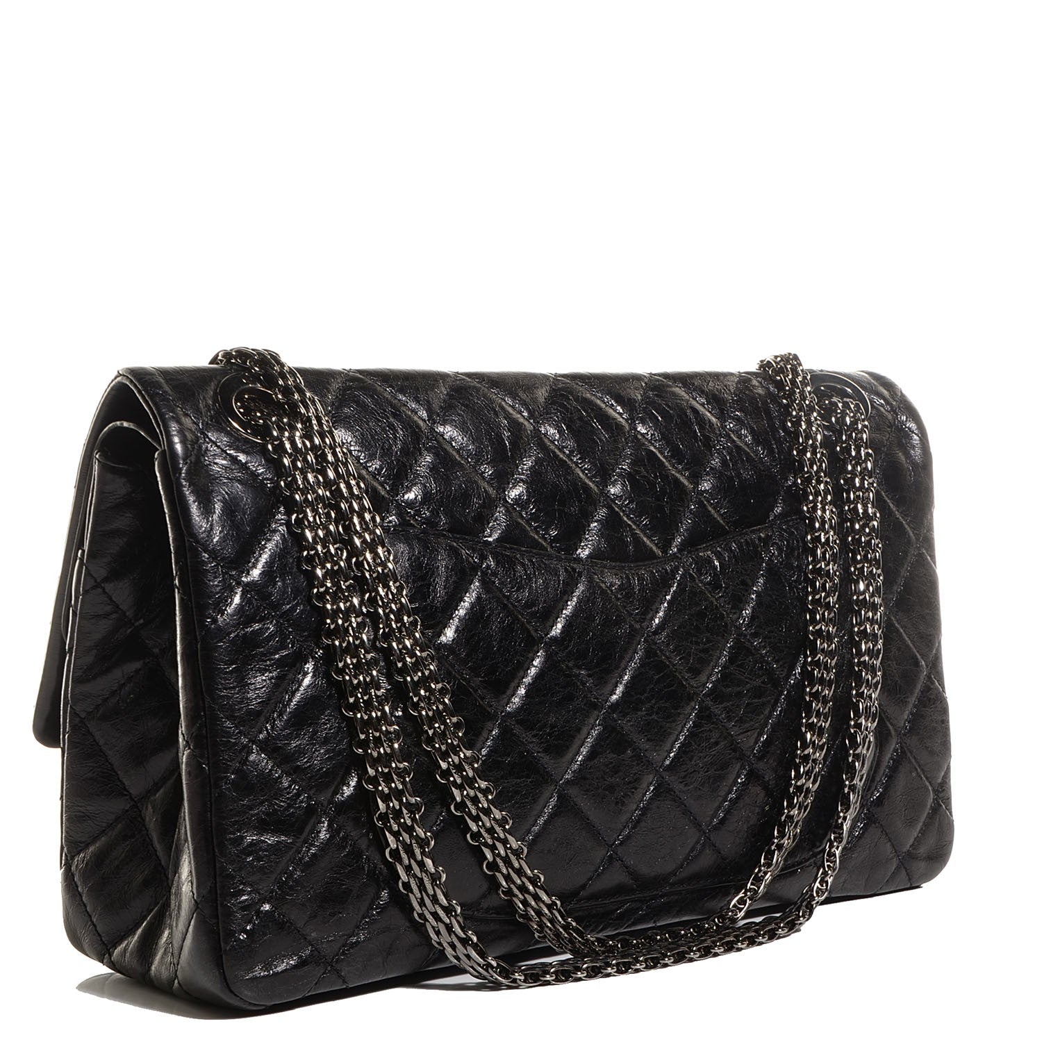 Chanel Glazed Calfskin 2.55 Reissue 227 Flap Black 3 of 9
