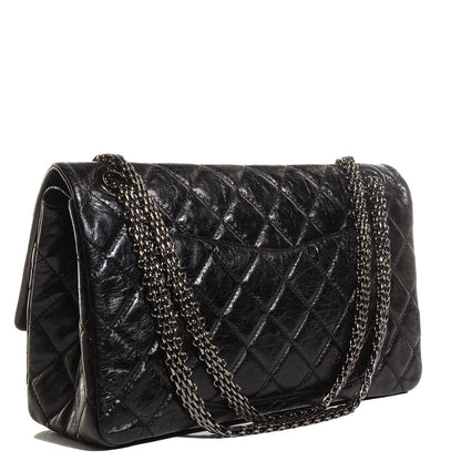 Chanel Glazed Calfskin 2.55 Reissue 227 Flap Black 3 of 9