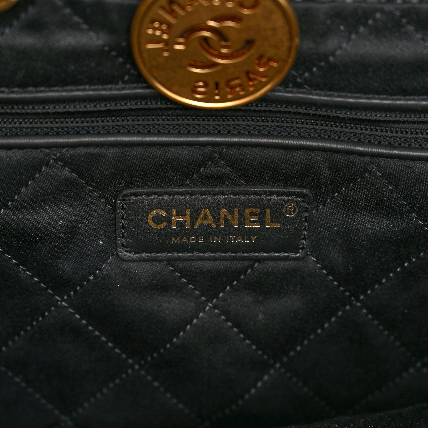 Chanel Tweed Patchwork Quilted Chanel 22 Black Grey Pink 7 of 11