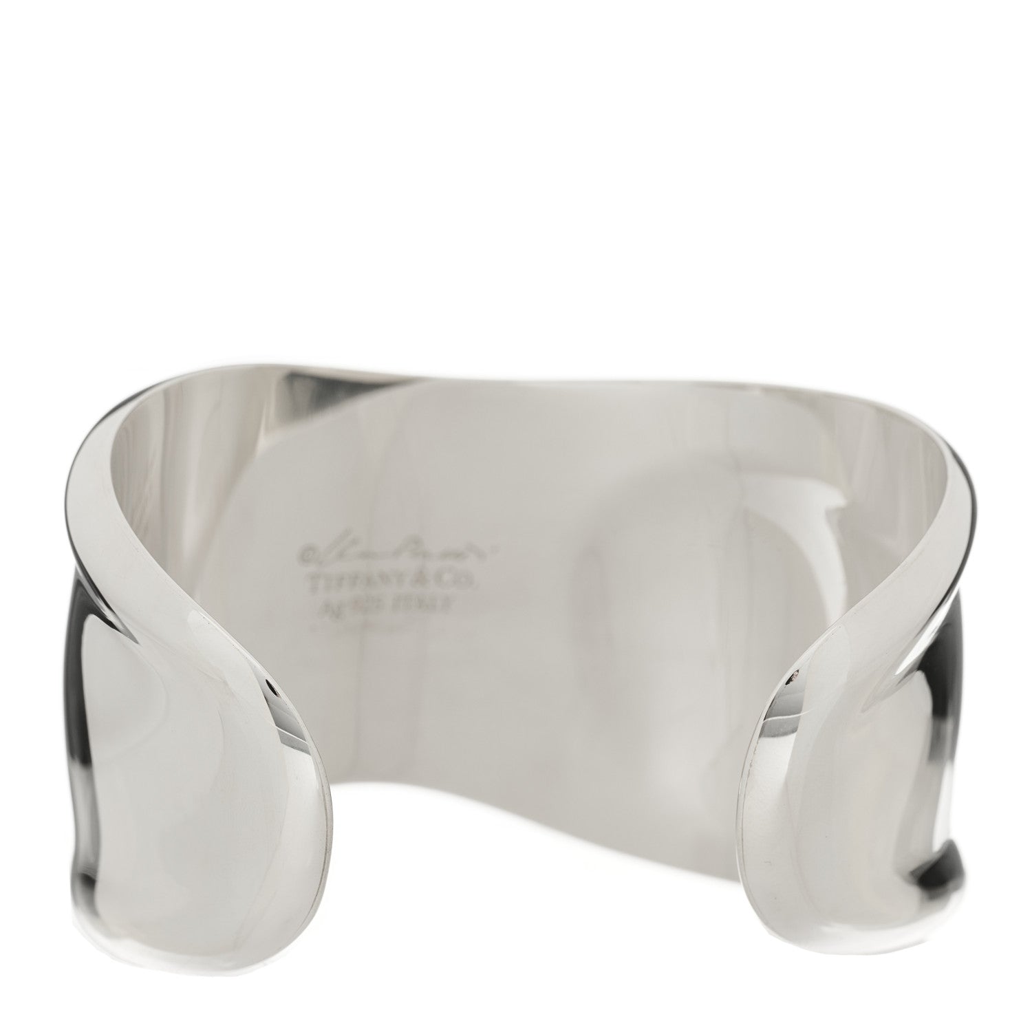 Tiffany Sterling Silver Small Elsa Peretti Right Wrist Bone Cuff Bracelet 2 of 4
