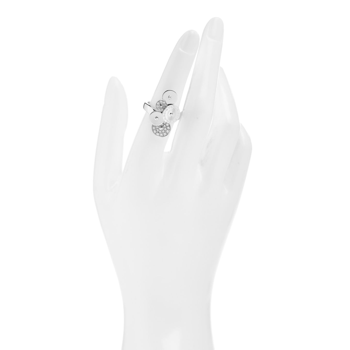 18K White Gold Diamond Cicladi Ring 53 6.25