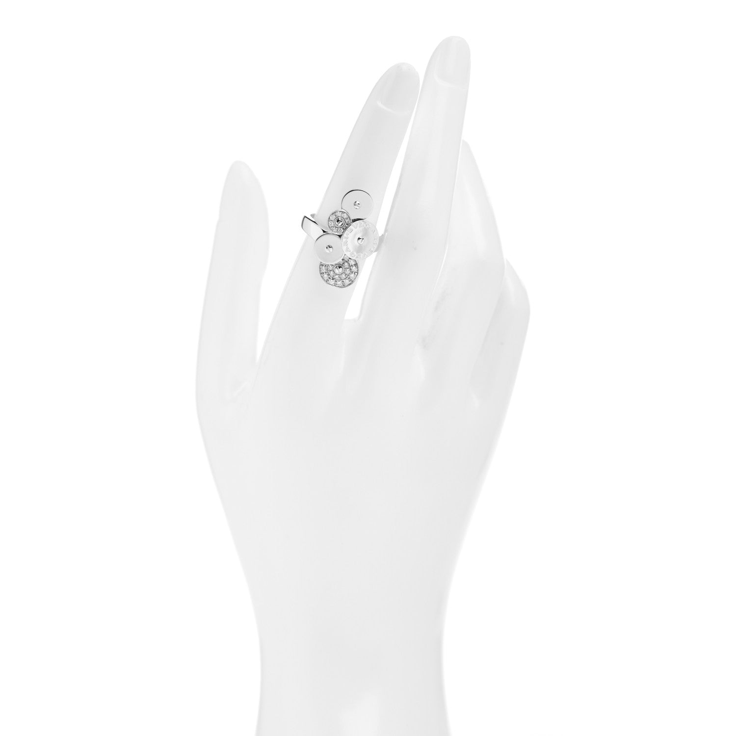 Bulgari 18K White Gold Diamond Cicladi Ring 53 6.25 2 of 5