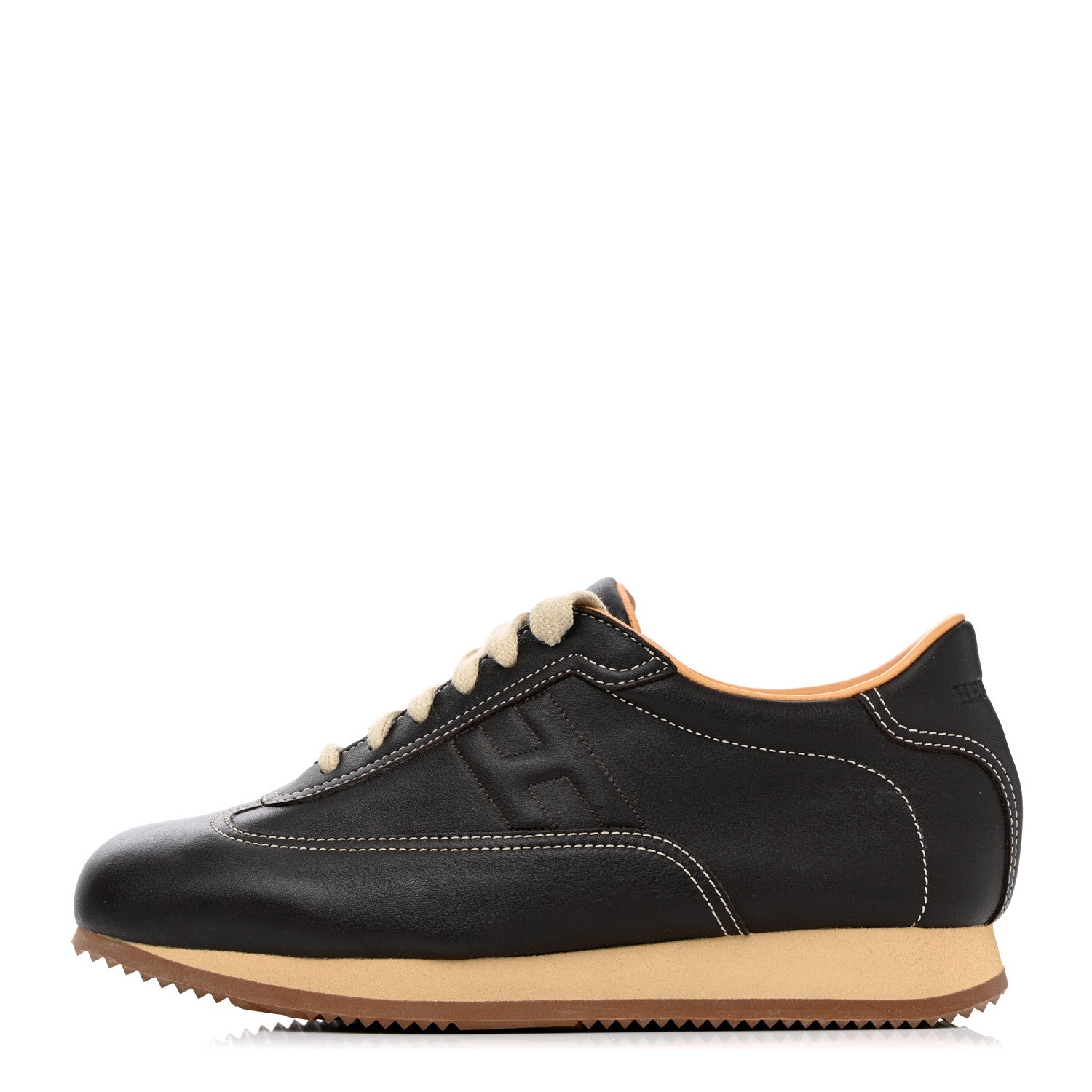 Hermes Calfskin Womens Quick Sneakers 38 Brown 1 of 10