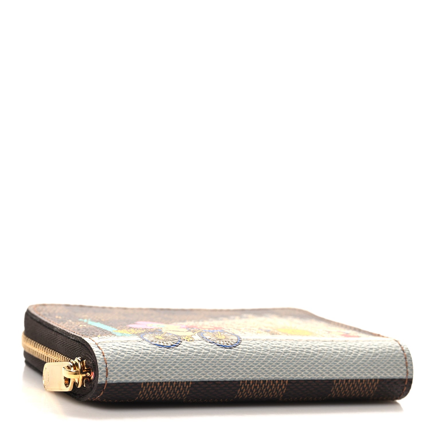 Louis Vuitton Damier Ebene 2022 Christmas Animation Paris Zippy Coin Purse Pink 4 of 7