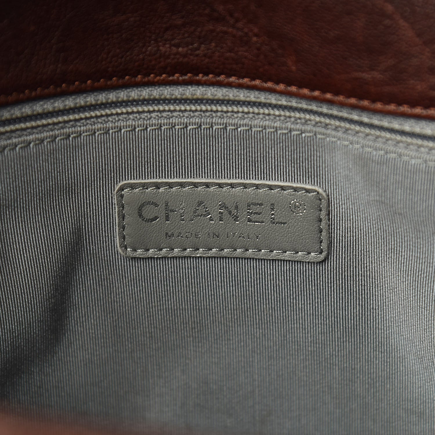Chanel Crumpled Lambskin Quilted Maxi Chain Around Flap Dark Brown 6 of 10