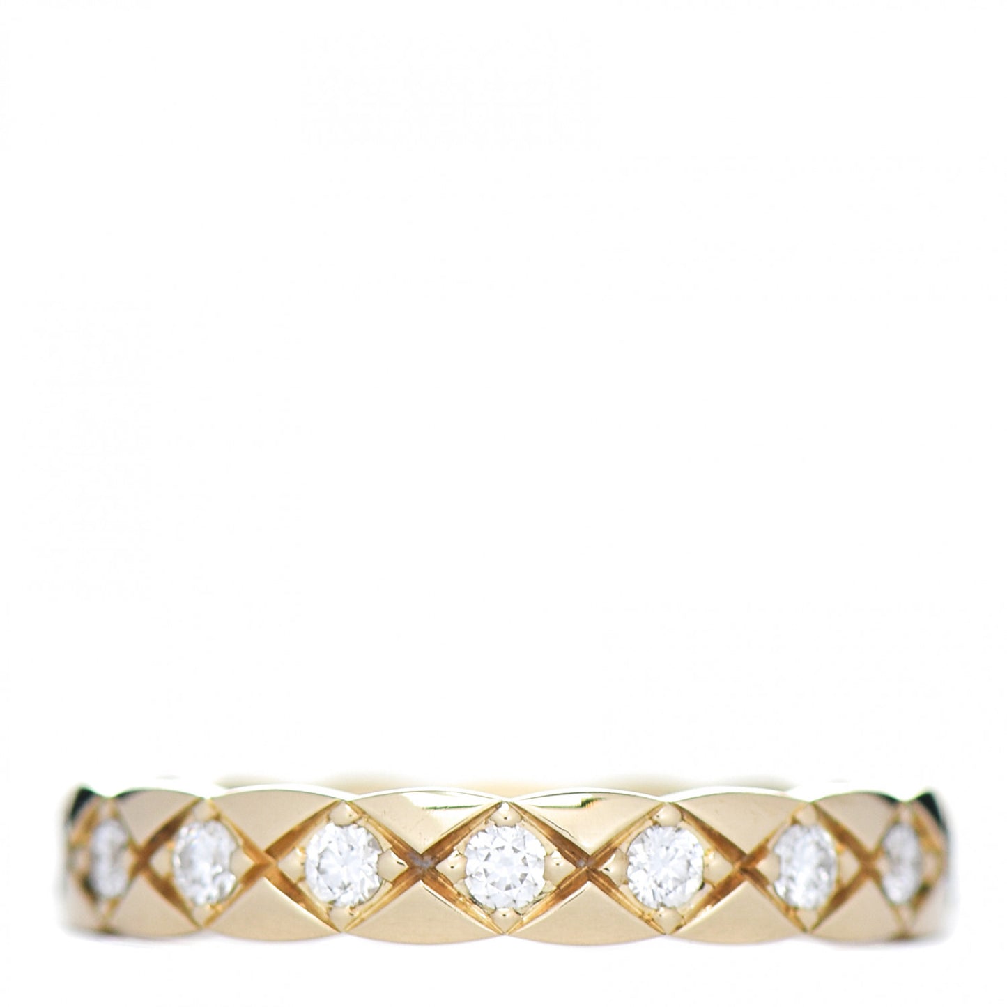 18K Yellow Gold Diamond Mini Coco Crush Ring 48 4.5