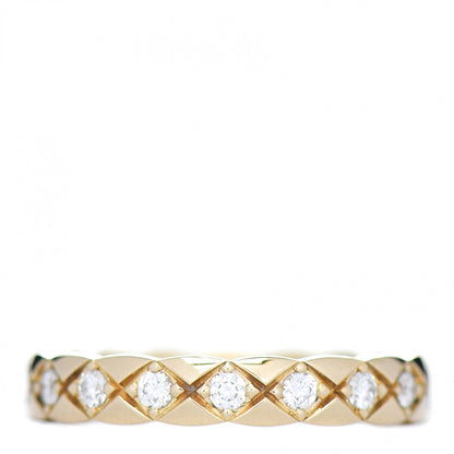 Chanel 18K Yellow Gold Diamond Mini Coco Crush Ring 48 4.5 1 of 5