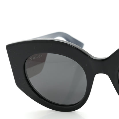 Gucci Acetate Oversized Rectangle Frame Web Sunglasses GG 0275/S Black 5 of 7