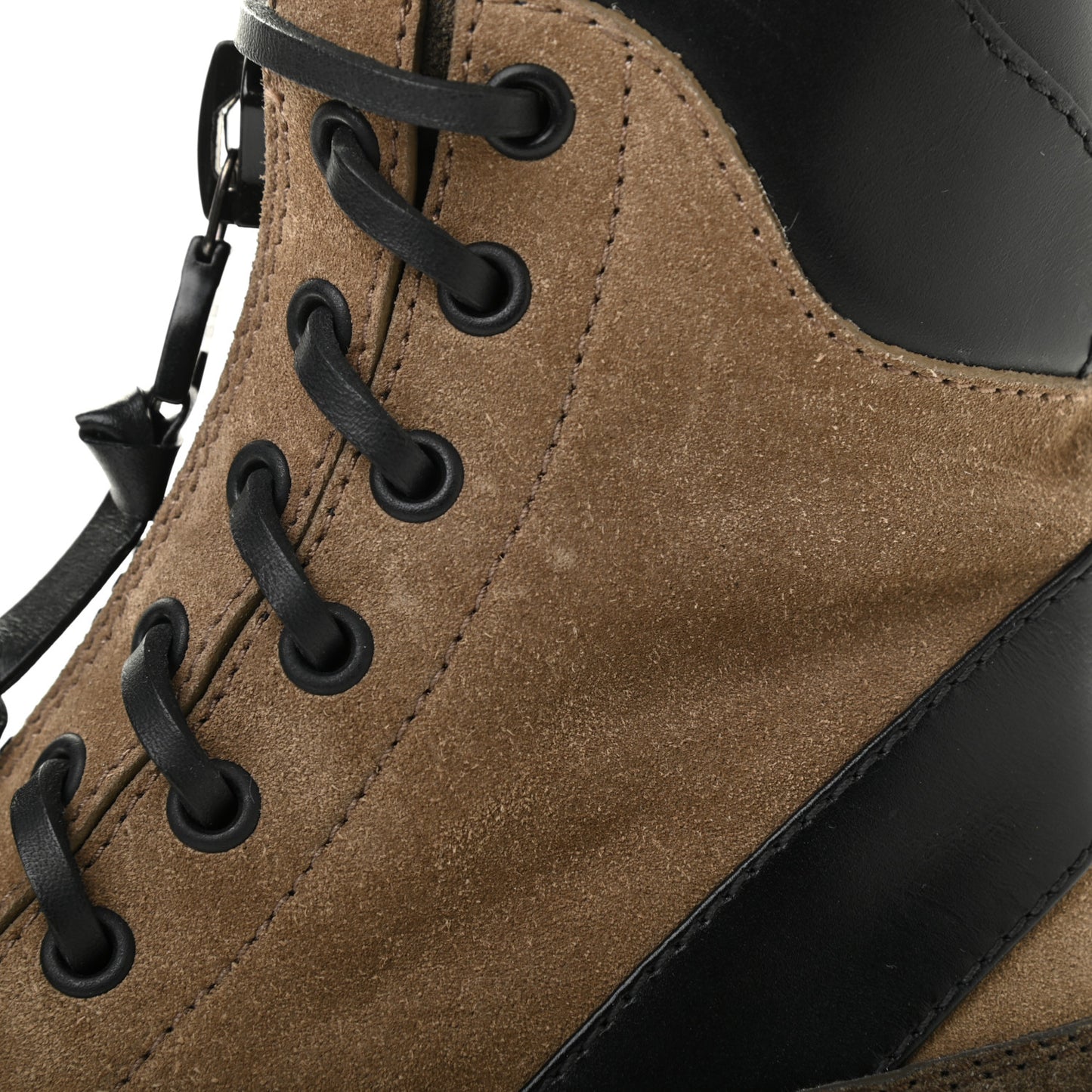 Suede Calfskin Monogram Laureate Platform Desert Boots 37 Taupe
