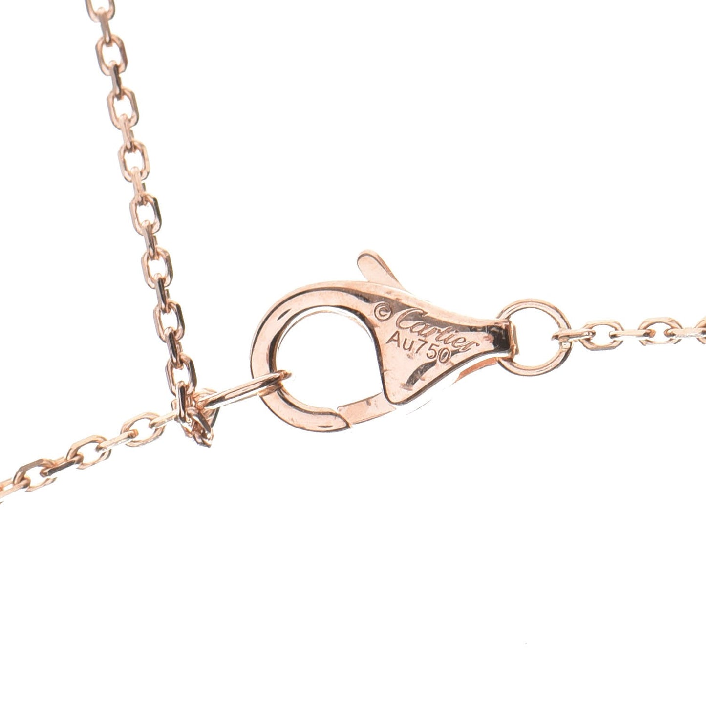 18K Pink Gold Diamond Pink Opal XS Amulette de Cartier Pendant Necklace