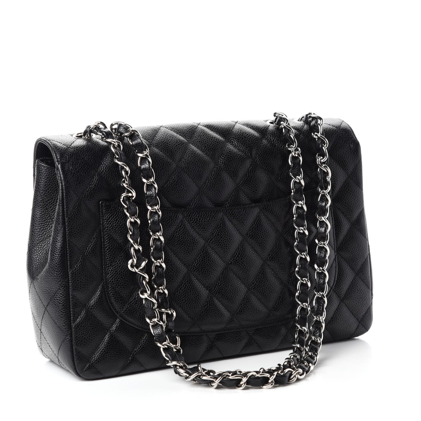 Caviar Quilted Jumbo Single Flap Black