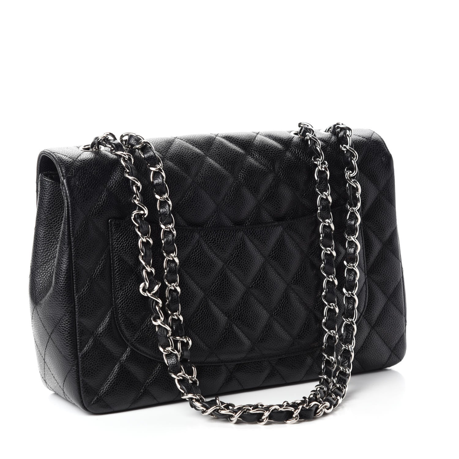 Chanel Caviar Quilted Jumbo Single Flap Black 3 of 11