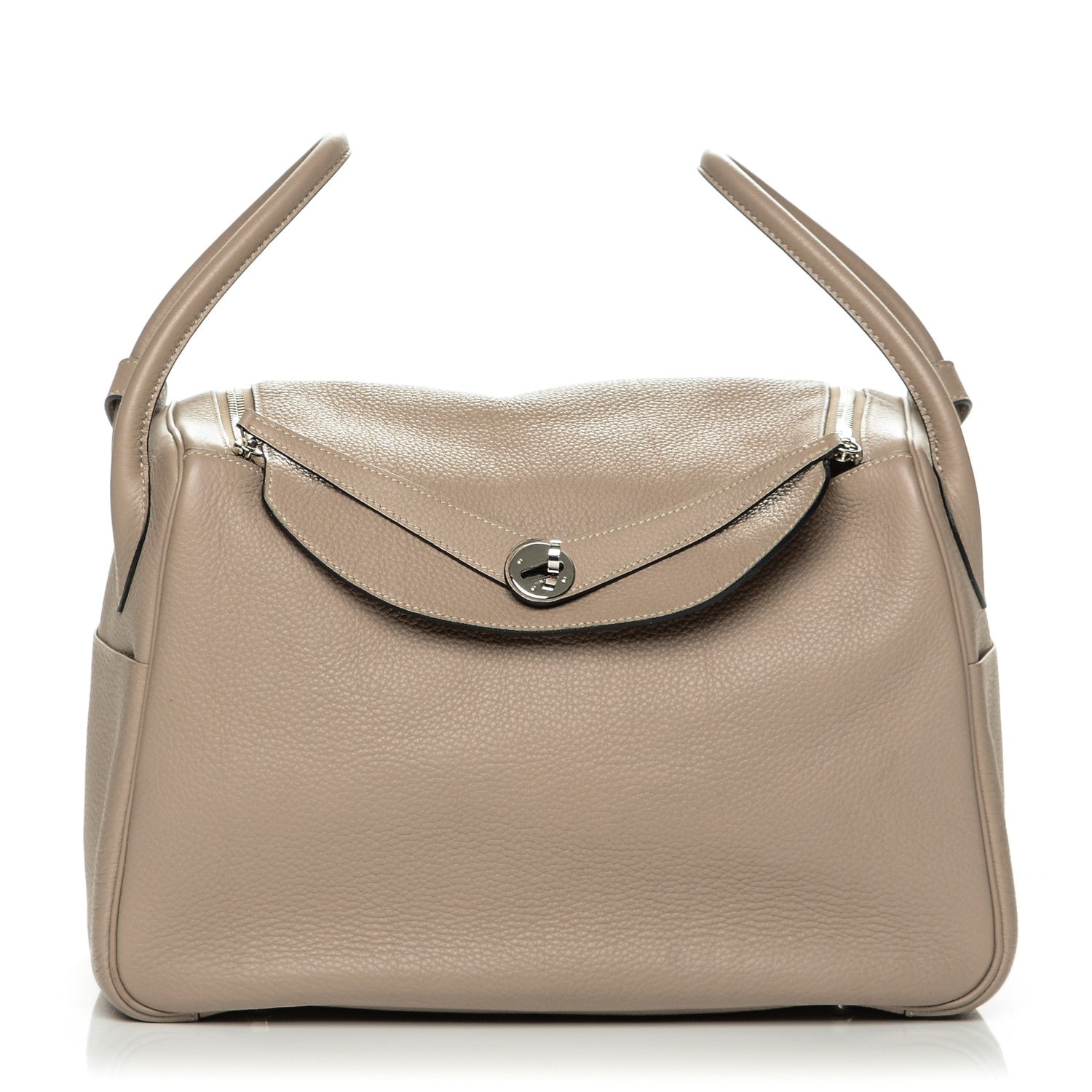 Hermes Taurillon Clemence Lindy 34 Gris Tourterelle 1 of 8