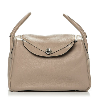 Hermes Taurillon Clemence Lindy 34 Gris Tourterelle 1 of 8
