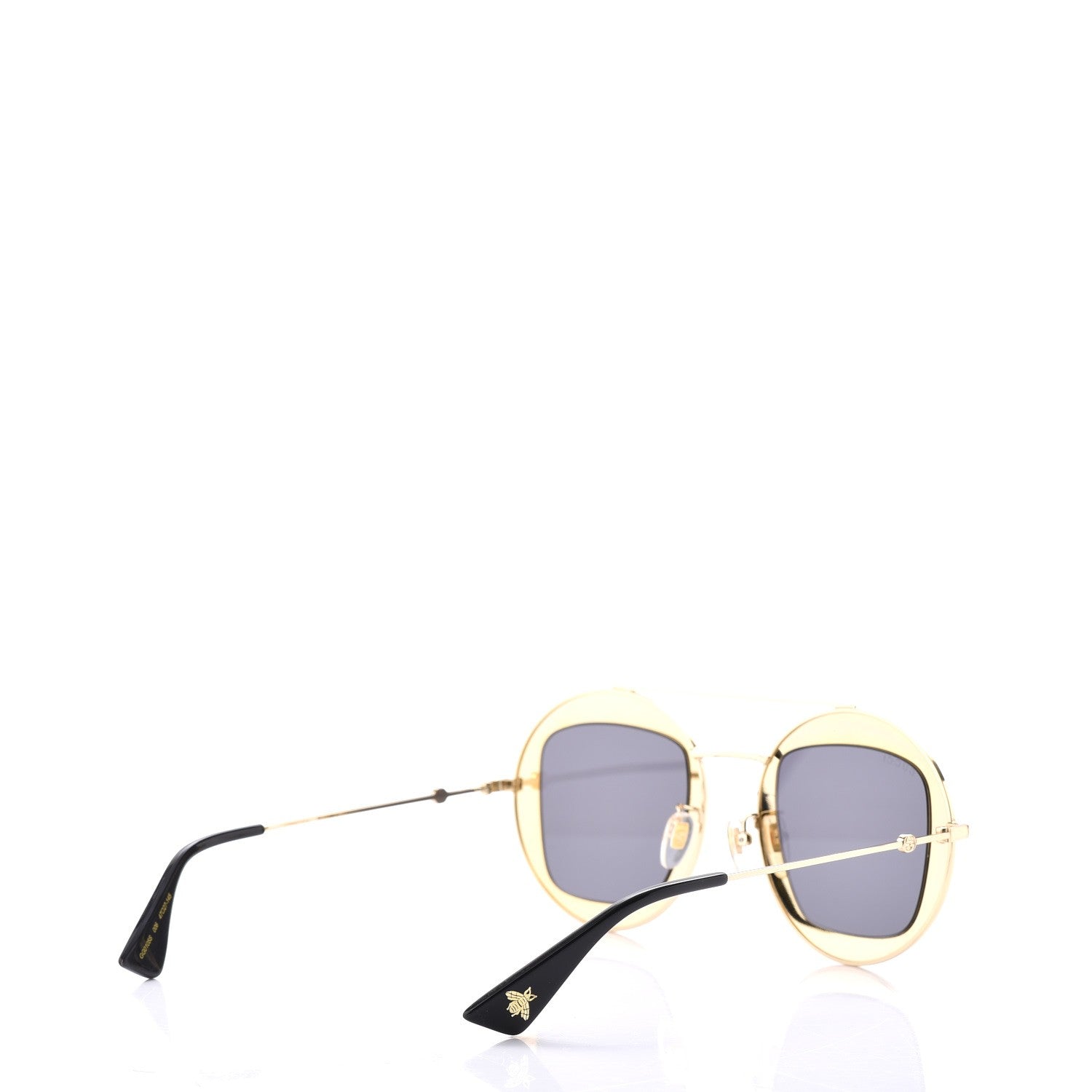 Gucci Round Frame Sylvie Web Sunglasses GG0105S Black 4 of 9