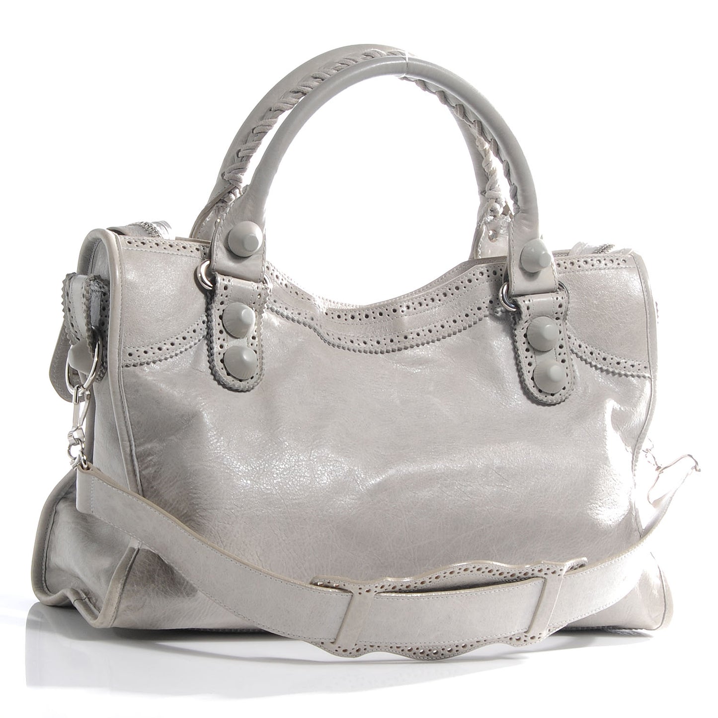 Agneau Giant Brogues Hardware City Argent