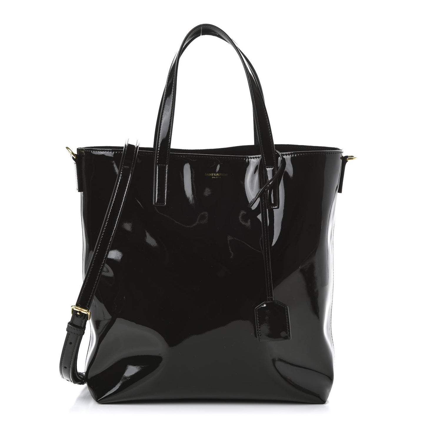 Patent Toy Shopping Tote Black
