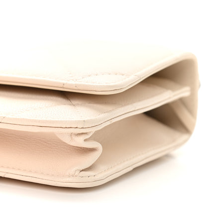 Chanel Goatskin Quilted Chanel 19 Wallet On Chain WOC Light Beige 9 of 9