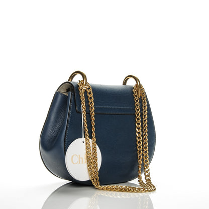 Chloe Goatskin Drew Shoulder Bag Denim Blue 3 of 7