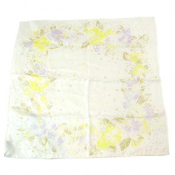 Louis Vuitton Silk Scarf Flowers White 1 of 6