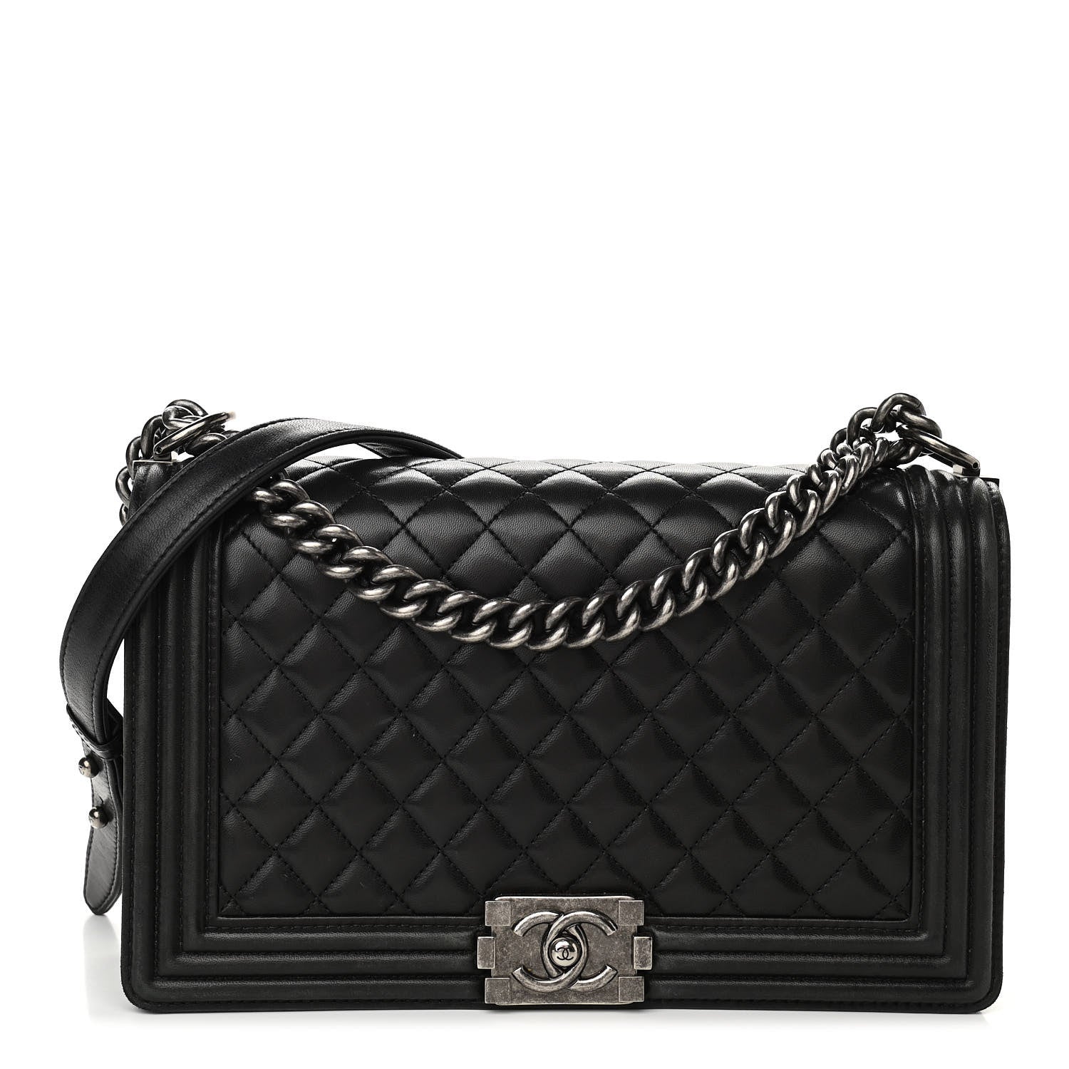 Chanel Lambskin Quilted New Medium Boy Flap Black 1 of 11