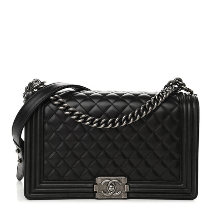 Chanel Lambskin Quilted New Medium Boy Flap Black 1 of 11
