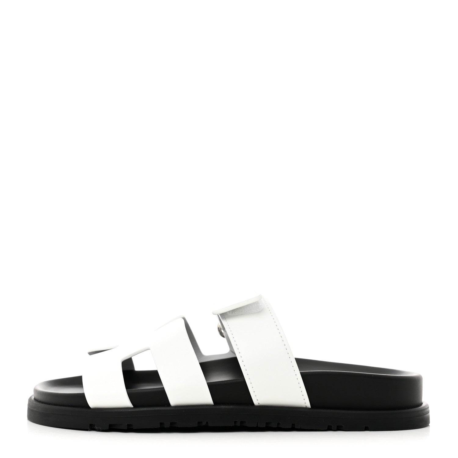 Hermes Calfskin Womens Chypre Sandals 35 White 1 of 9