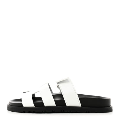 Hermes Calfskin Womens Chypre Sandals 35 White 1 of 9