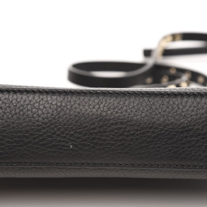 Valentino Garavani Pebbled Calfskin Medium Rockstud Flip Lock Crossbody Bag Black 9 of 14