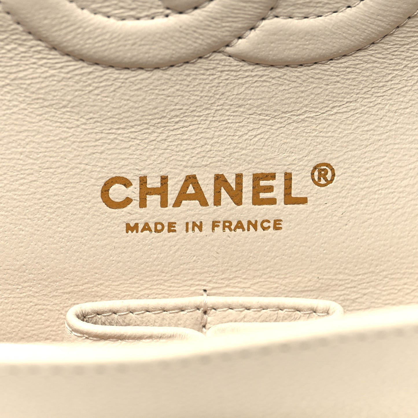 Caviar Quilted Medium Double Flap White