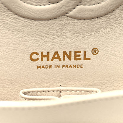 Chanel Caviar Quilted Medium Double Flap White 6 of 12