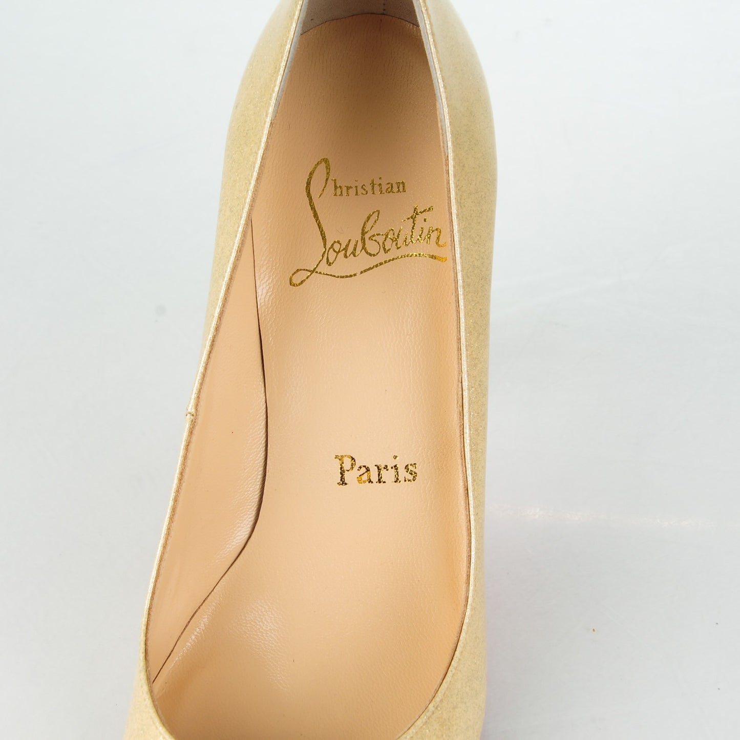 Glitter Patent Grosso Simple 100 Pumps 37 Gold