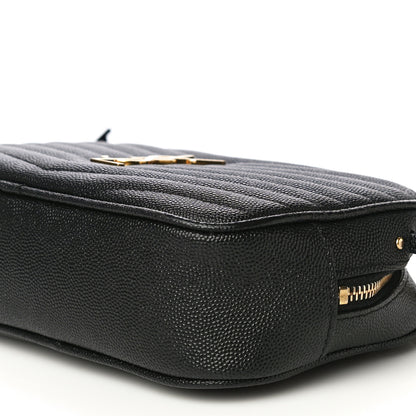 Saint Laurent Grain De Poudre Matelasse Monogram Mini Lou Camera Bag Black 10 of 11