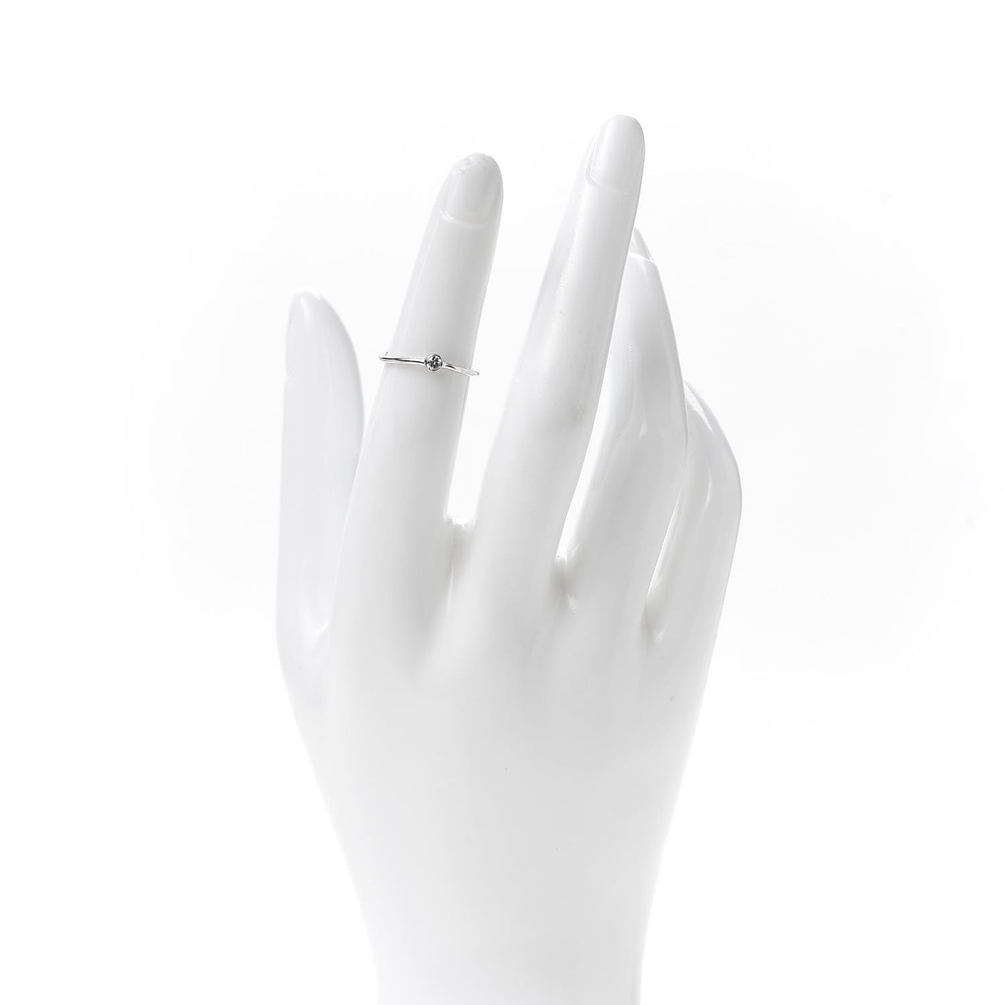 Platinum Diamond Elsa Peretti Single-Row Wave Ring 48 4.5