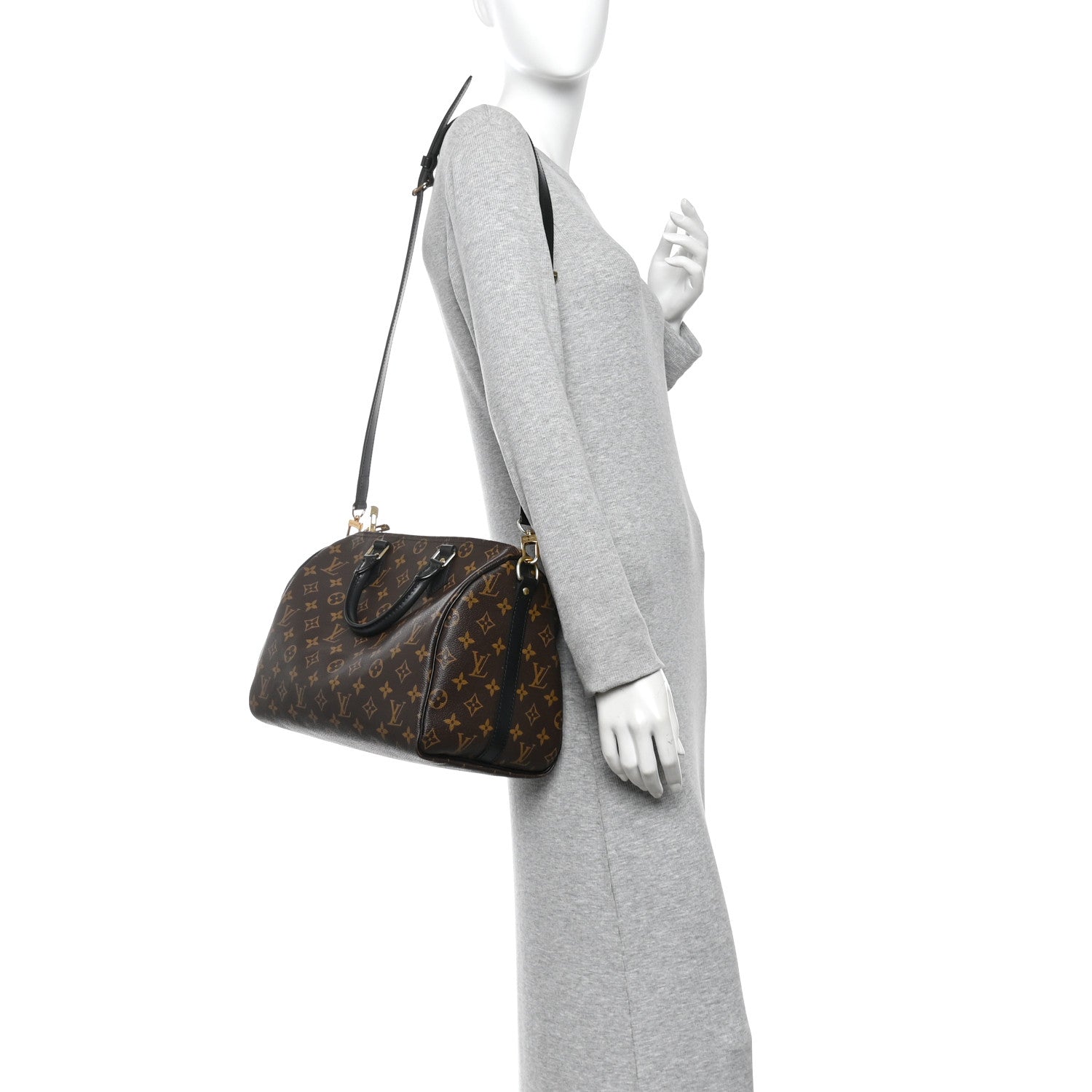 Louis Vuitton Monogram My World Tour Speedy Bandouliere 30 Black 2 of 9