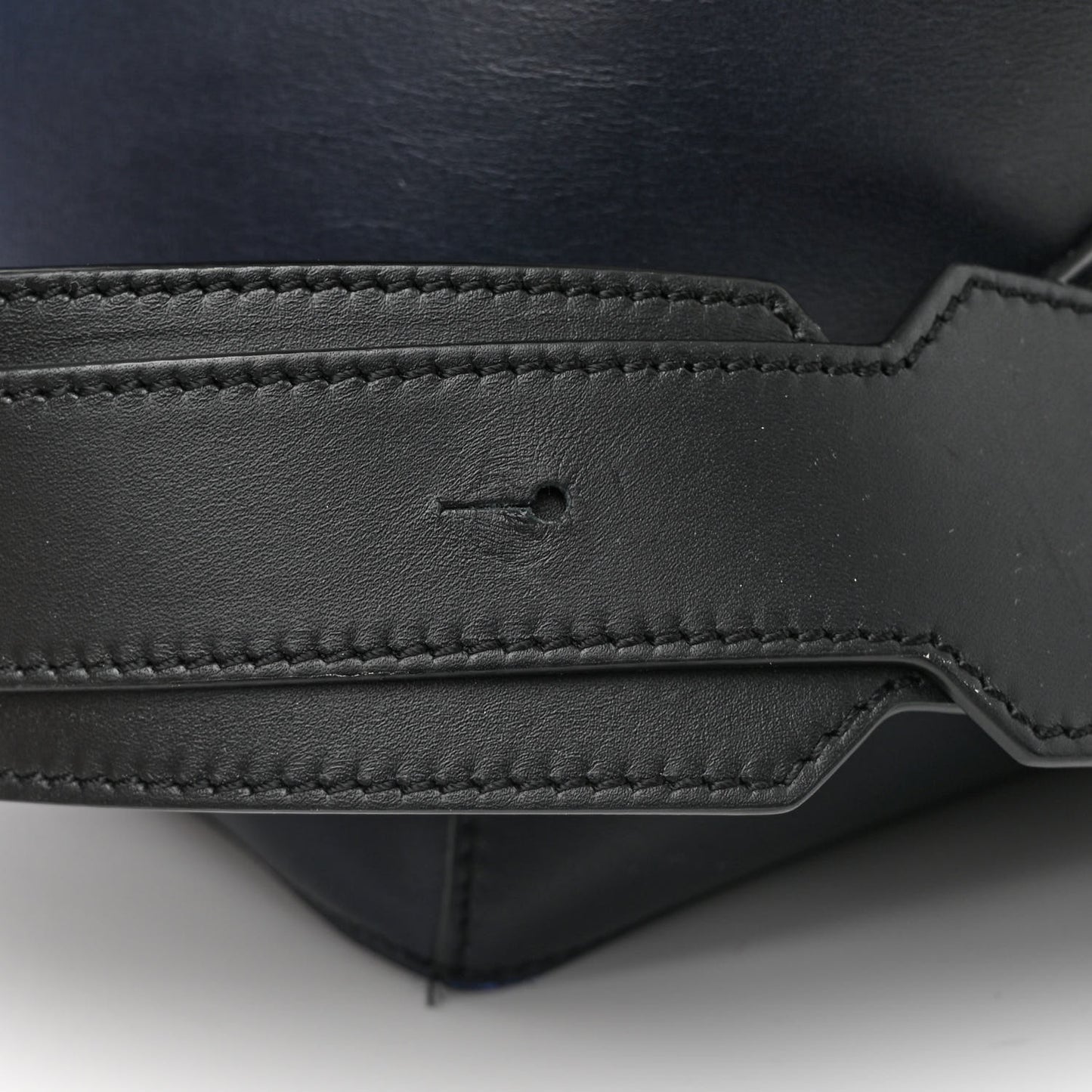 Calfskin Large Puzzle Edge Bag Dark Marino