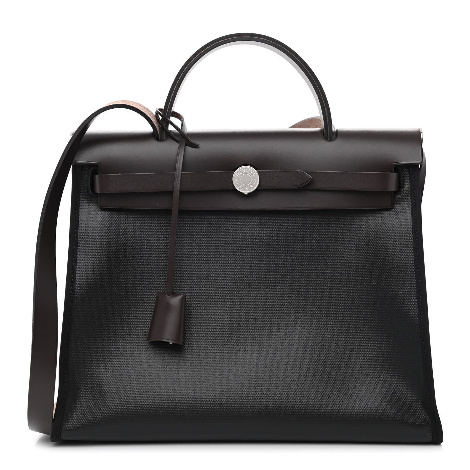 Hermes Toile H Berline Vache Hunter Herbag Zip PM 31 Black Ebene 3 of 13